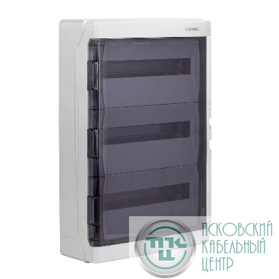 Щиток настенный 54мод. IP65 с дверцей с клеммн. блоком 63А сер. DKC RB54W6TGD