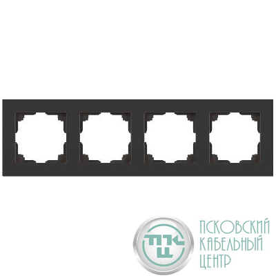 Рамка 4-м СП Accent 6-504-07 графит Intro Б0063718
