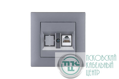 Розетка компьютерная CAT 5+гнездо KareaRIZZ STAR сер. Makel 88065035
