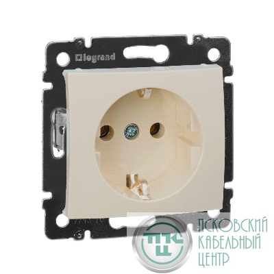Розетка 1-м СП Valena 16А IP20 с заземл. на винтах механизм сл. кость IEK 774320