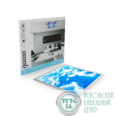 Светильник светодиодный 40Вт 6500К IP20 1300лм 595х595мм ДВО офисный небо GAUSS 846511340