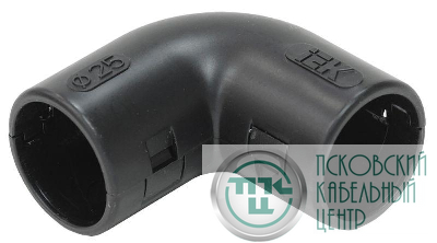 Поворот открывающийся на 90град. CI25G черн. (уп.5шт) IEK CTA10D-CIG25-K02-005