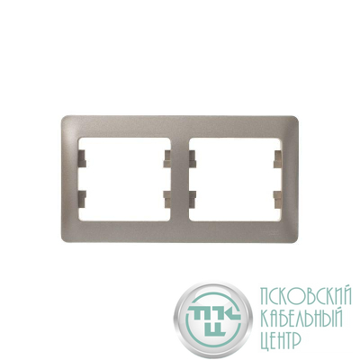 Рамка 2-м Glossa горизонт. титан SE GSL000402