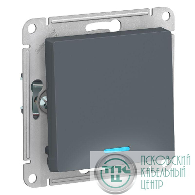 Выключатель 1-кл. СП AtlasDesign 10А IP20 (сх. 1а) 10AX с подсветкой механизм грифель SE ATN000713