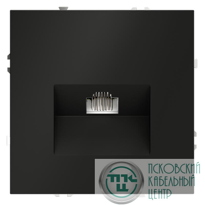 Розетка компьютерная 1-м СП S70 RJ45 кат.6 механизм черн. матов. Voltum VLS060108