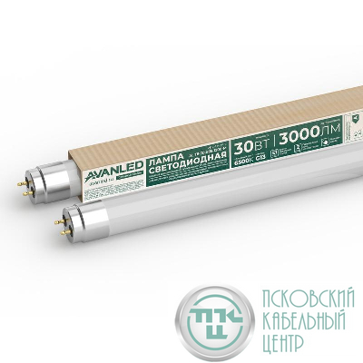 Лампа светодиодная AL Т8-30-865-1200-М 30Вт линейная матовая 6500К холод. бел. G13 3000лм 195-265В AVANLED 11112655