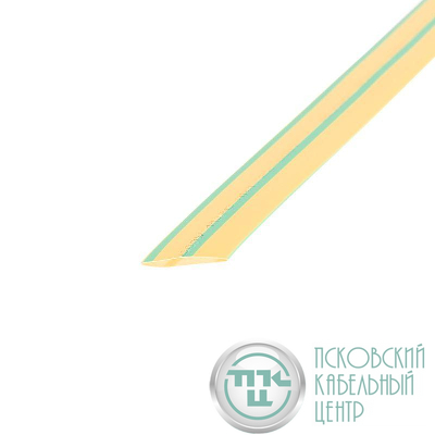 Трубка термоусадочная ТУТ нг 20.0/10 желт./зел. 1м Rexant 22-0007
