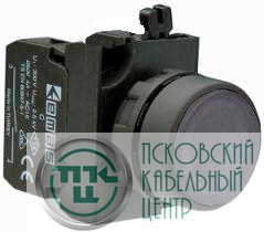 Кнопка нажимная круглая черн. (1НО+1НЗ) EMAS CP102DH