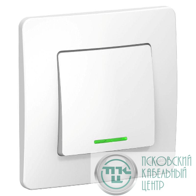Выключатель 1-кл. СП Blanca 10А IP20 (сх. 1) 250В с подсветкой бел. SE BLNVS010111
