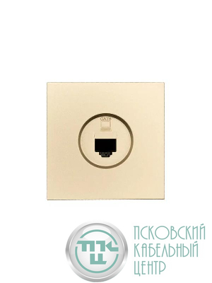 Розетка компьютерная 1-мест. СП ZIMA IP20 зол. LEZARD 704-3688-140