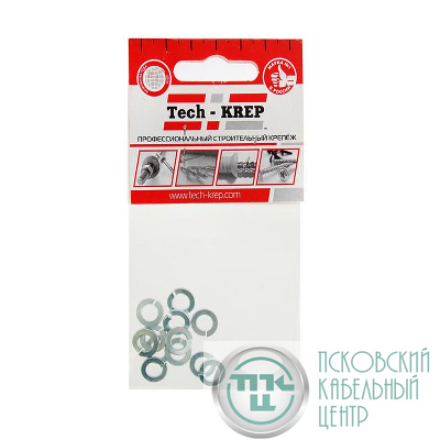 Шайба пружинная М6 DIN 127 цинк. (пакет) (уп.12шт) Tech-Krep/Zitar 103048