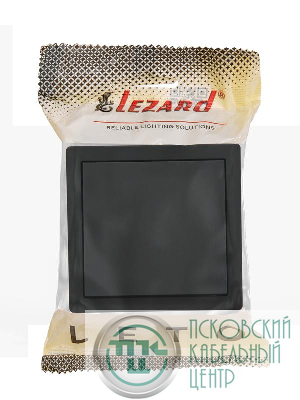 Выключатель 1-кл. ОП LETO черн. бархат LEZARD 752-4200-100
