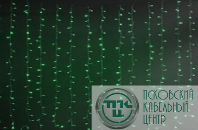 Гирлянда "Занавес" LDCL544-G-E 544 зел. светодиодов 1.5х2.2м 16 нитей соединяемый до 8шт для помещений SHLights 4690601035578