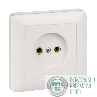 Розетка 1-м СП 1мод. Хит 10А IP20 250В без заземл. без защ. шторок бел. SE RS10-132-B