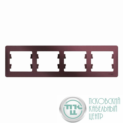 Рамка 4-м Glossa горизонт. баклажан. SchE GSL001104