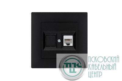 Розетка компьютерная CAT 5+гнездо Karea RIZZ STAR чер. Makel 88054035