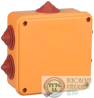 Коробка распаячная огнестойкая ПС 100х100х50 4P 4кв.мм IP55 6 вводов IEK UKF30-100-100-050-4-4-09