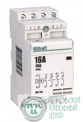 Контактор модульный МК-103 4НО 16А 230В DEKraft 18053DEK
