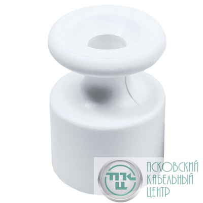 Изолятор ОП пластик бел. (уп.100шт) Bironi R1-551-21-100