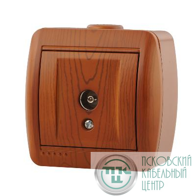 Розетка телевизионная проходная TV ОП Nata сосна LEZARD 710-0800-129