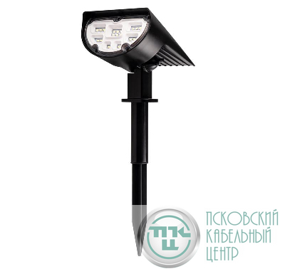 Светильник светодиодный SLR-S07 садовый 18LED 100лм IP65 прожектор с колышком солнечная батарея ФАZА 5033306