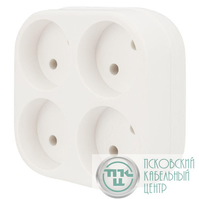 Разветвитель 4-м без заземл. 6-10А бел. Rexant 11-1072