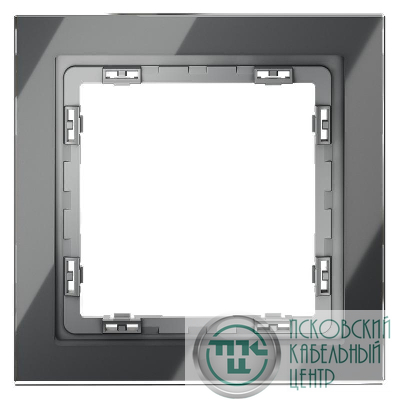 Рамка 1-м S70 стеклян. графит Voltum VLS110107