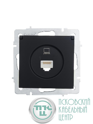 Розетка компьютерная 1-м СП Vesna механизм черн. бархат LEZARD 742-4288-139