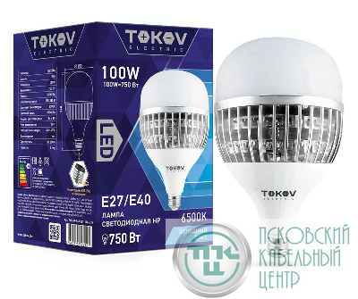 Лампа светодиодная 100Вт HP 6500К E40/E27 176-264В TOKOV ELECTRIC TKE-HP-E40/E27-100-6.5K