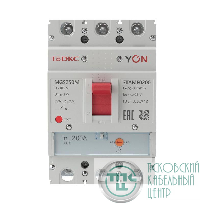 Выключатель автоматический MGS250 3P 160-200A 25kA YON MGS250M-3TAMF0200