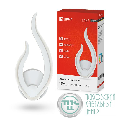 Светильник светодиодный ELEGANT FLAME 15Вт 3000-6500К 1200лм 230В STEP COLOR бел. IN HOME 4690612051437