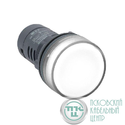 Лампа светосигнальная SB7 d22мм 230В AC бел. моноблочная SE SB7EV07MP
