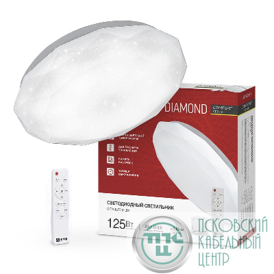 Светильник светодиодный COMFORT DIAMOND 125Вт 3000-6500К 10000лм 230В 500х105мм с пультом ДУ IN HOME 4690612059488
