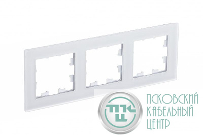 Рамка 3-м AtlasDesign Nature матов. стекло бел. SE ATN330103
