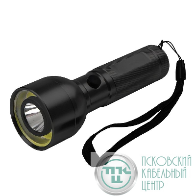 Фонарь ручной AF6-L3W/L2W-bk 3Вт COB+2Вт LED 3хAAA (не в компл.) корпус: алюм. ближн./дальн. свет черн. ФАZА 5044722
