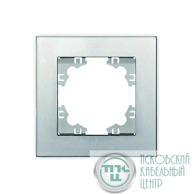 Рамка 1-м Афина серебр. Universal A0053-S