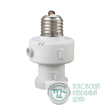 Фотореле FR-04 патрон E27 со встроенным таймером отключения 5-15Лк 100Вт Duwi 25873 5