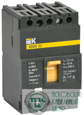 Выключатель автоматический 3п 16А 25кА ВА 88-32 KARAT IEK SVA10-3-0016