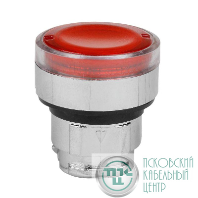 Головка кнопки OptiSignal D22 A4-PL-4 с подсветкой красн. металл ZB4BW343 КЭАЗ 332258
