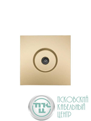 Розетка ТВ проходная СП ZIMA IP20 зол. LEZARD 704-3688-129