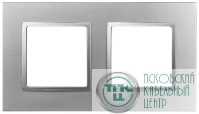 Рамка 2-м Elegance 14-5012-03 Classic алюм. Эра Б0060578