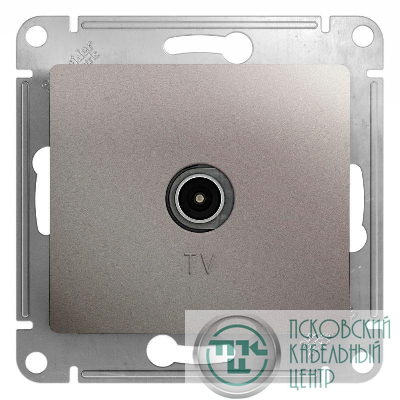 Розетка телевизионная оконечная TV Glossa 1дБ механизм платина SE GSL001291