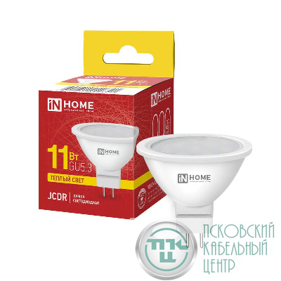 Лампа светодиодная LED-JCDR-VC 11Вт рефлектор 3000К тепл. бел. GU5.3 990лм 230В IN HOME 4690612020341