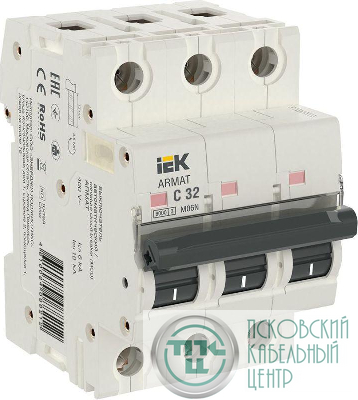 Выключатель автоматический модульный 3п C 32А M06N ARMAT IEK AR-M06N-3-C032