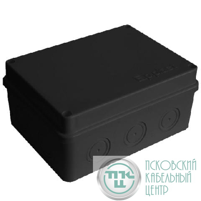 Коробка распределительная ОП 150х110х70мм IP54 10 выходов без гермовводов крышка на винтах материал - полипропилен черн. Epplast 215310