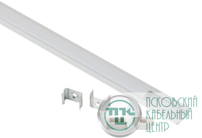 Комплект с врезным анодированным профилем 2206-1m 22х6мм. 1м САВ251 сереб. Эра Б0062794