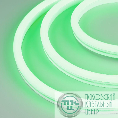 Лента светодиодная WAVE-SIDE-A120-12x25mm 230В Green 12Вт/м IP67 wire x2 грибовидная форма герметичная (уп.50м) Arlight 051944