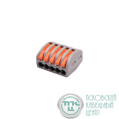 Клемма монтажная рычажного соединения СМК PTC-5P 222-415 450В 32А 0.08-2.5(4.0)кв.мм JazzWay 5073869