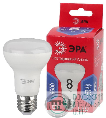 Лампа светодиодная R63-8W-865-E27 R (диод рефлектор 8Вт холодн. E27) Эра Б0045336