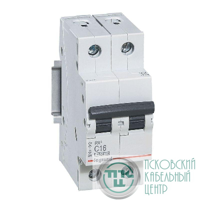 Выключатель автоматический модульный 2п C 63А 4.5кА RX3 ИЭК Leg 419703